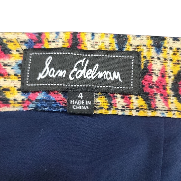 Sam Edelman Bohemian Rhapsody Metallic A-Line Mini Skirt, Womens 4 - Picture 5 of 9